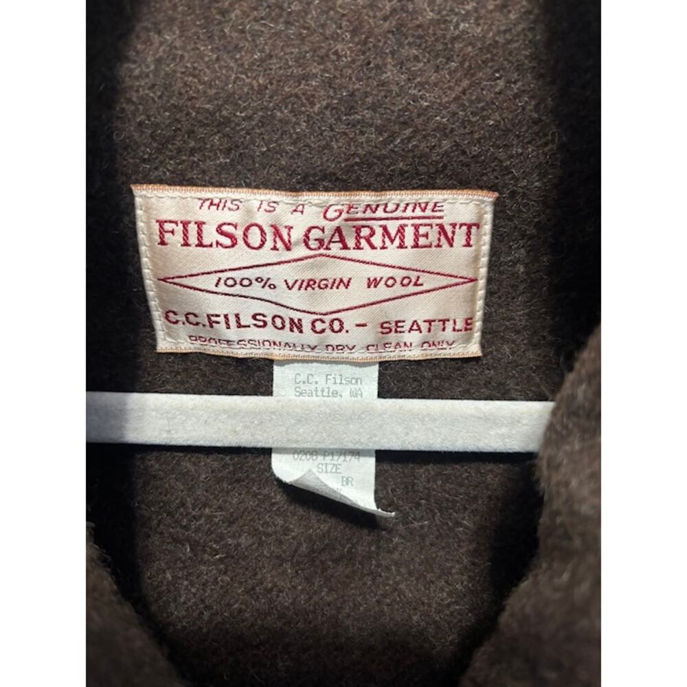 Filson Style 110 Mackinaw Wool Cruiser Jacket Brown Sz 48 USA Made Hunting Coat - Picture 8 of 16